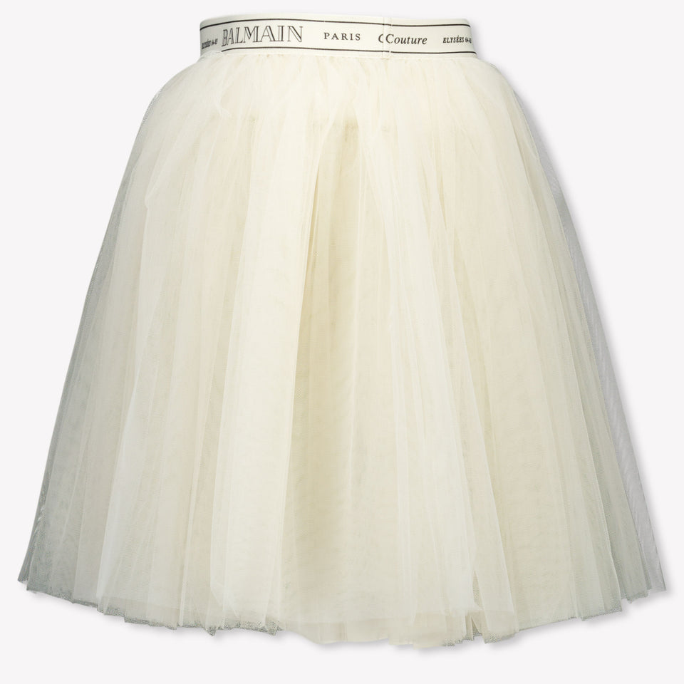 Balmain Kinder Meisjes Rokje In Licht Beige