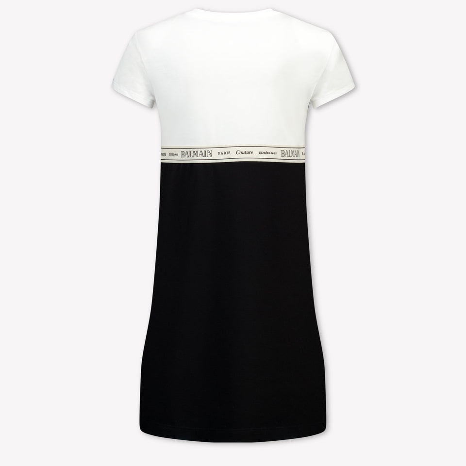 Balmain Kinder Meisjes Jurk In Zwart