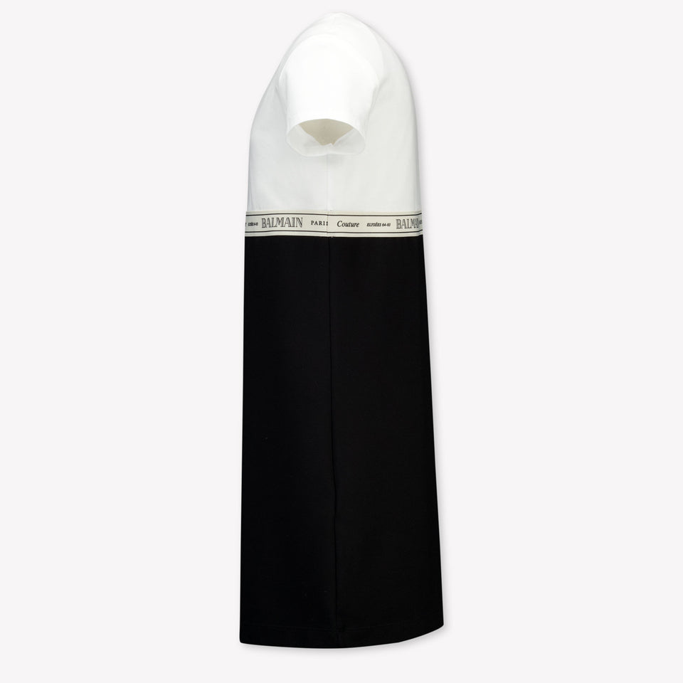 Balmain Kinder Meisjes Jurk In Zwart