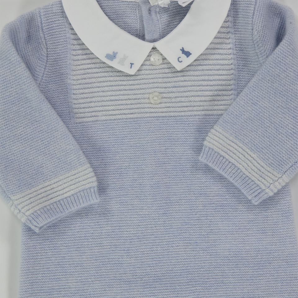 Tarte Et Chocolat Baby Boys Playsuit  Light Blue