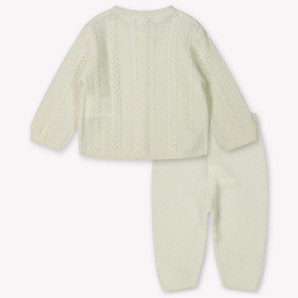 Tarte Et Chocolat Baby Unisex Playsuit  Offwhite