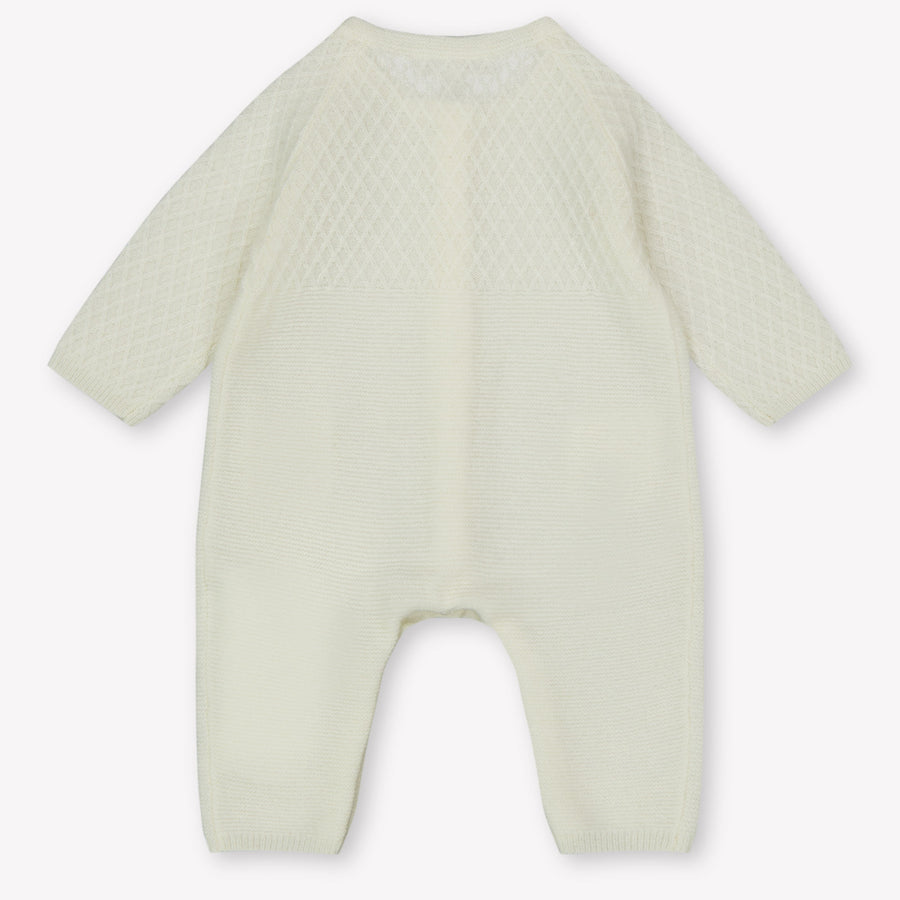 Tarte Et Chocolat Baby Unisex Playsuit  Offwhite