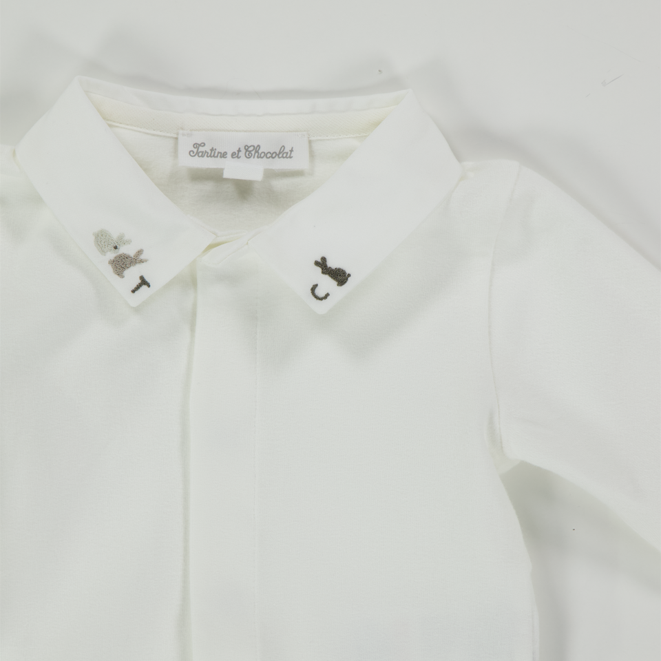 Tartine et Chocolat Baby Jongens Rompertje In Off White