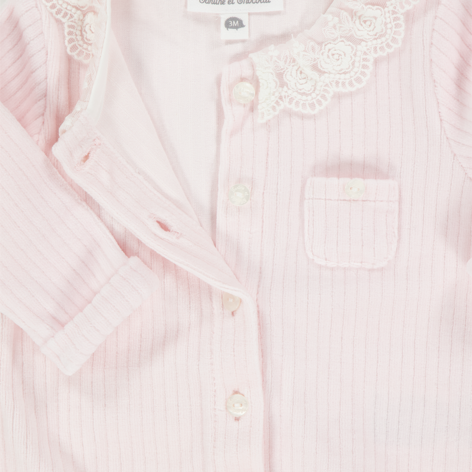 Tarte Et Chocolat Baby Girls Playsuit  Light Pink