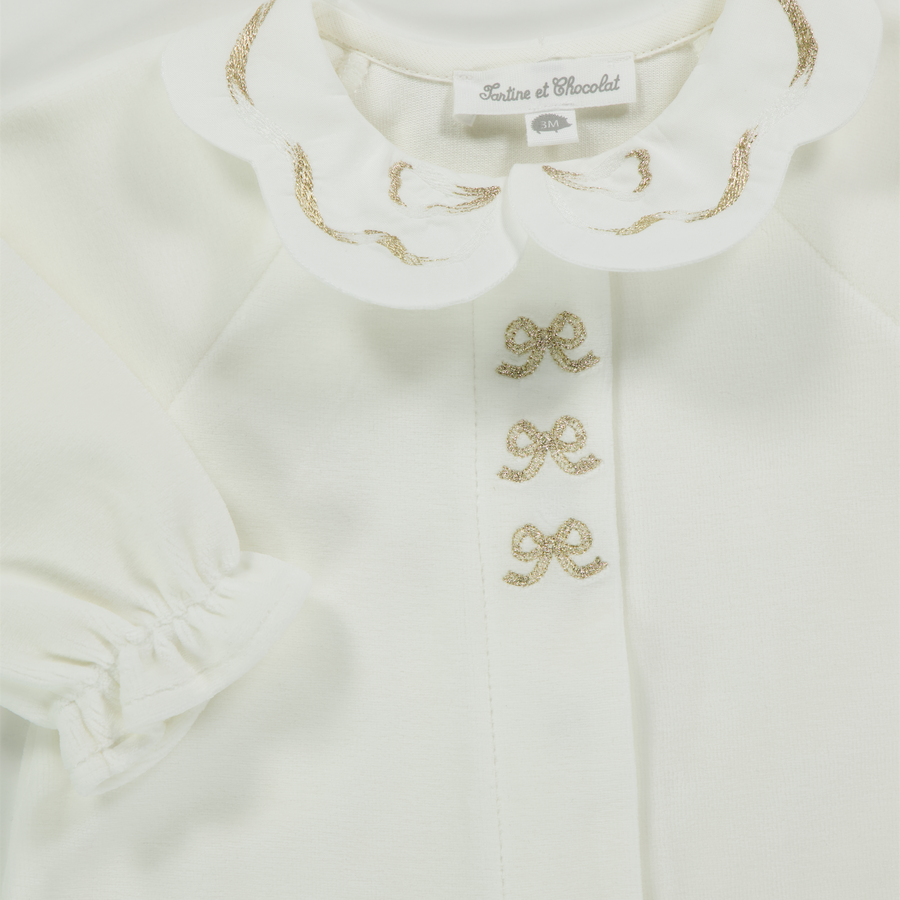 Tarte Et Chocolat Baby Girls Playsuit  White