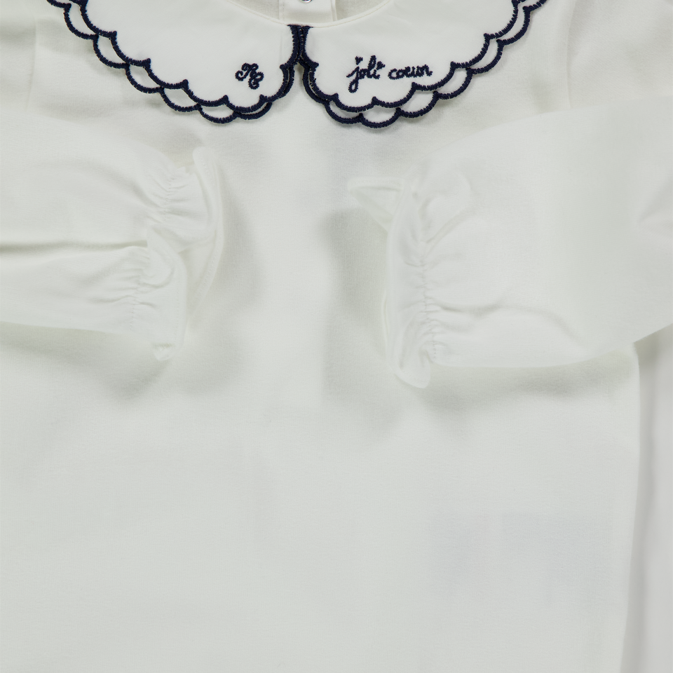 Tartine et Chocolat Baby Meisjes Rompertje In Off White