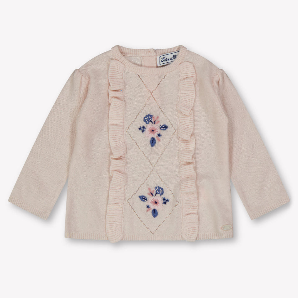 Tartine et Chocolat Baby Meisjes Trui In Licht Roze