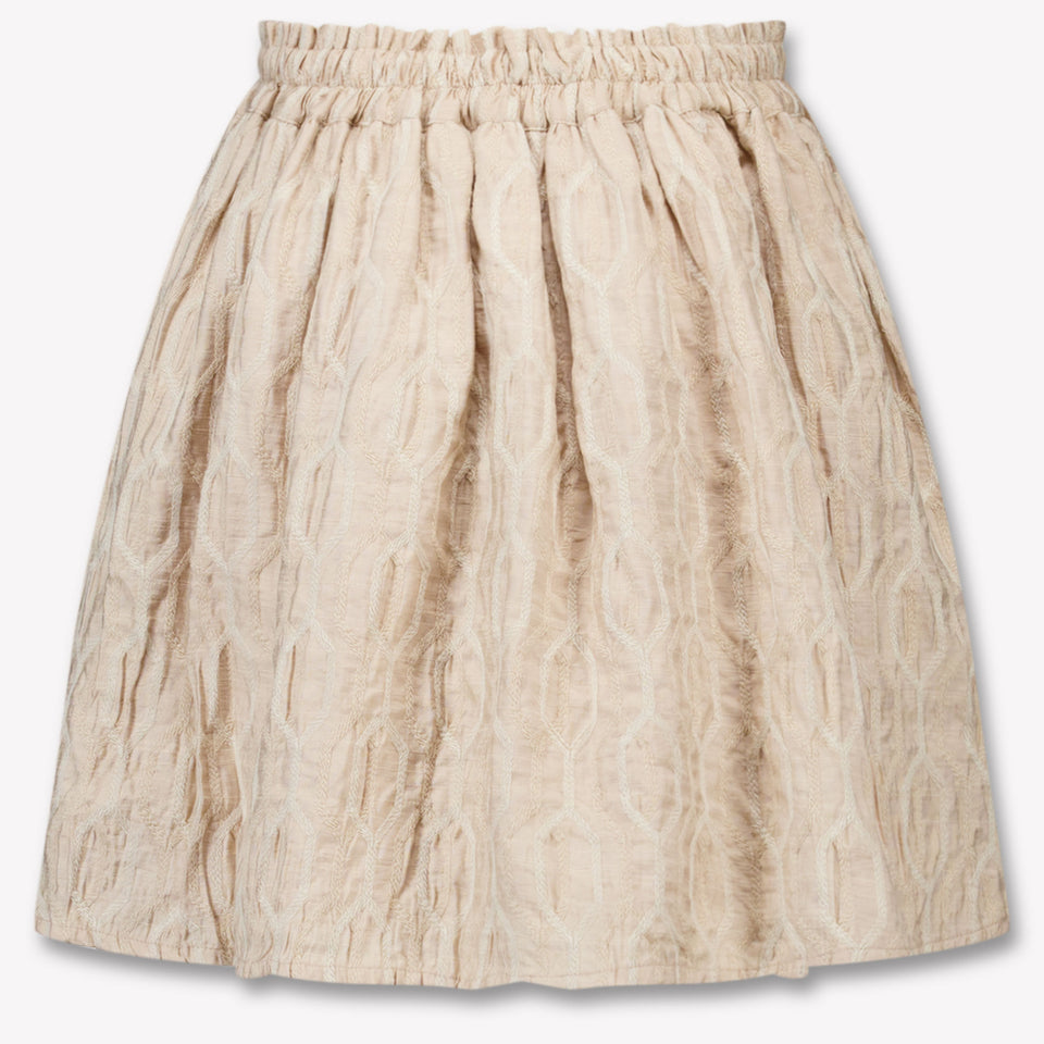 Donsje Amsterdam Kinder Meisjes Rokje In Licht Beige