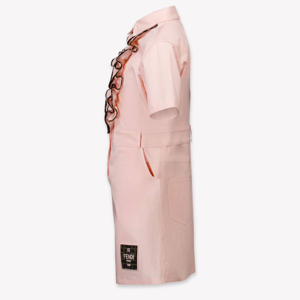 Fendi Kinder Meisjes Jurk In Licht Roze