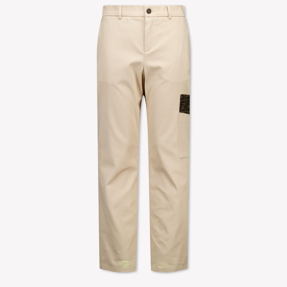 Fendi Kids Boys  Pants Beige