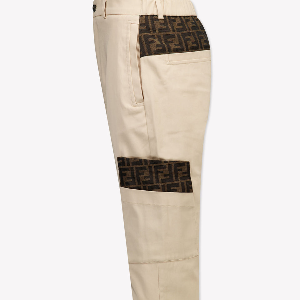 Fendi Kids Boys  Pants Beige