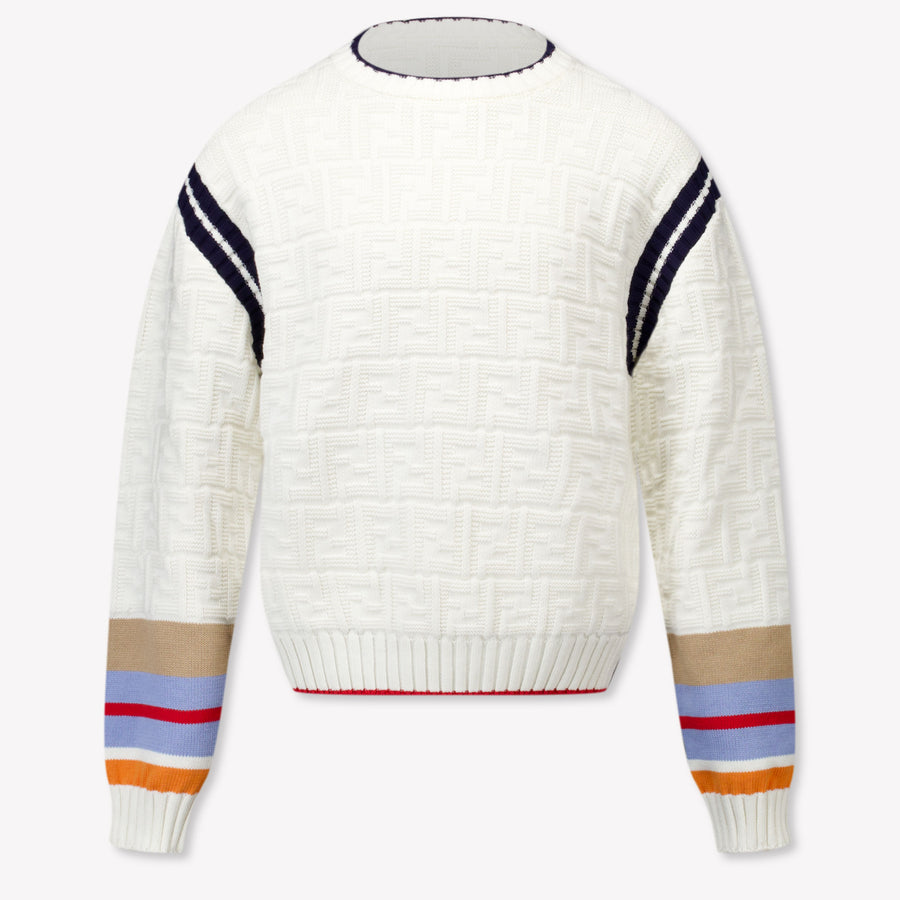 Fendi Kinder Jongens Trui In Off White
