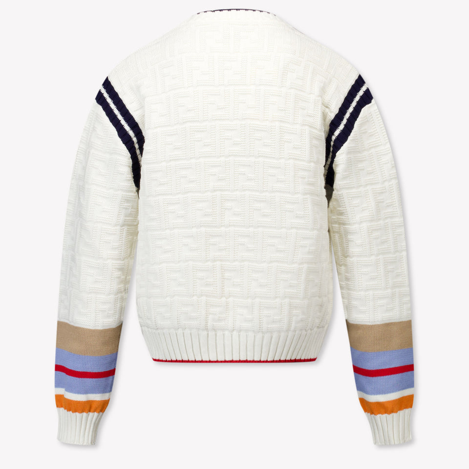 Fendi Kinder Jongens Trui In Off White