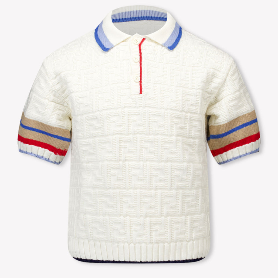 Fendi Kinder Jongens Polo In Off White