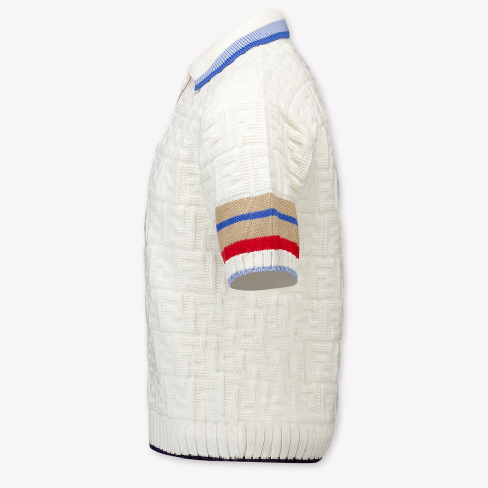 Fendi Kinder Jongens Polo In Off White