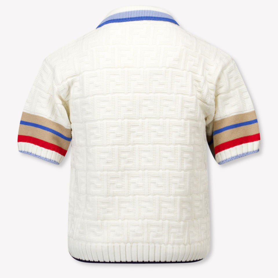 Fendi Kinder Jongens Polo In Off White