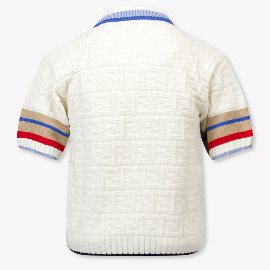 Fendi Kids Boys Polo  Offwhite