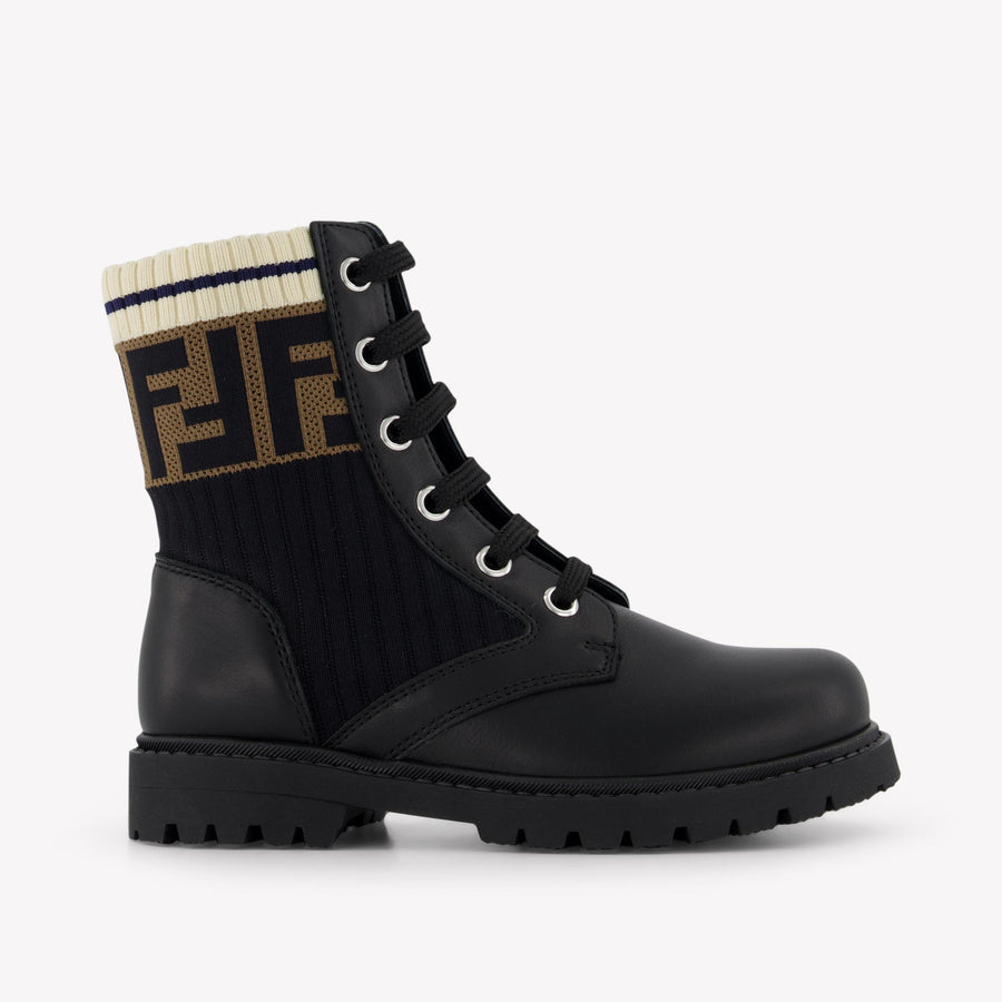 Fendi Girls Boots In Black