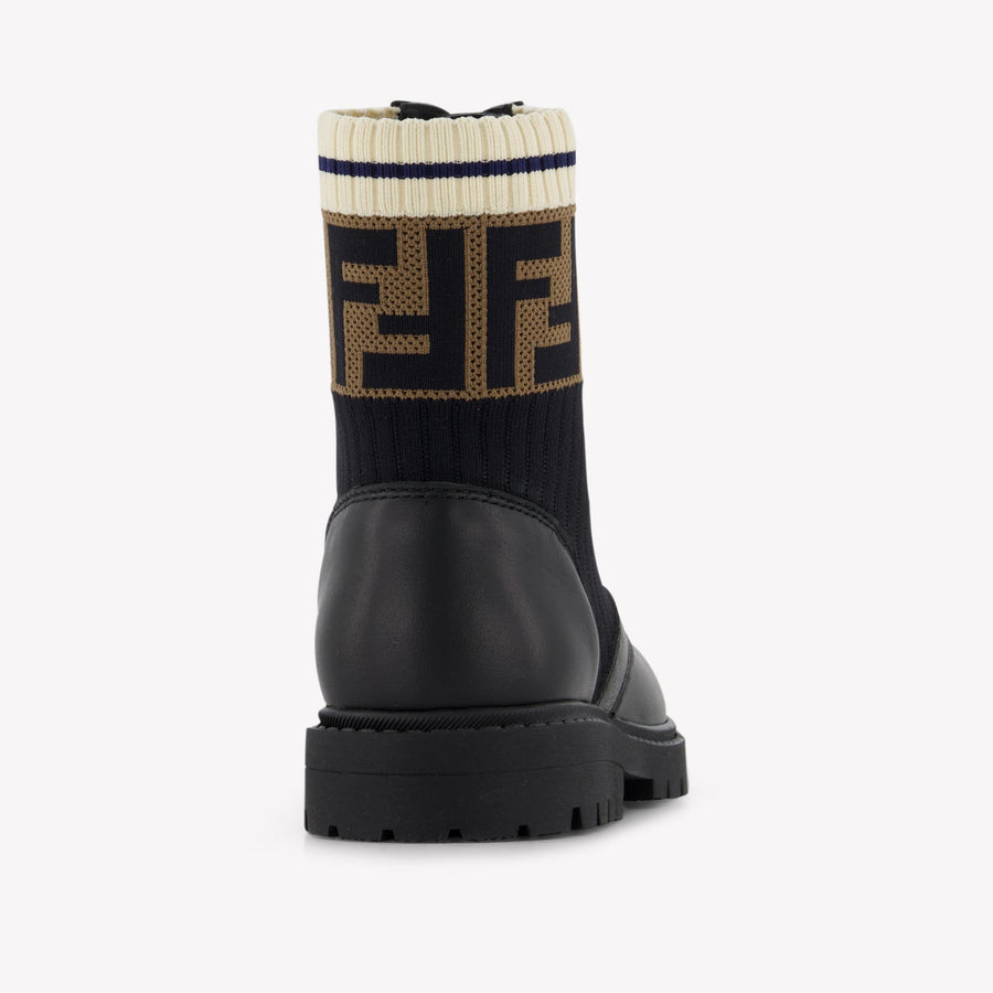 Fendi Girls Boots In Black