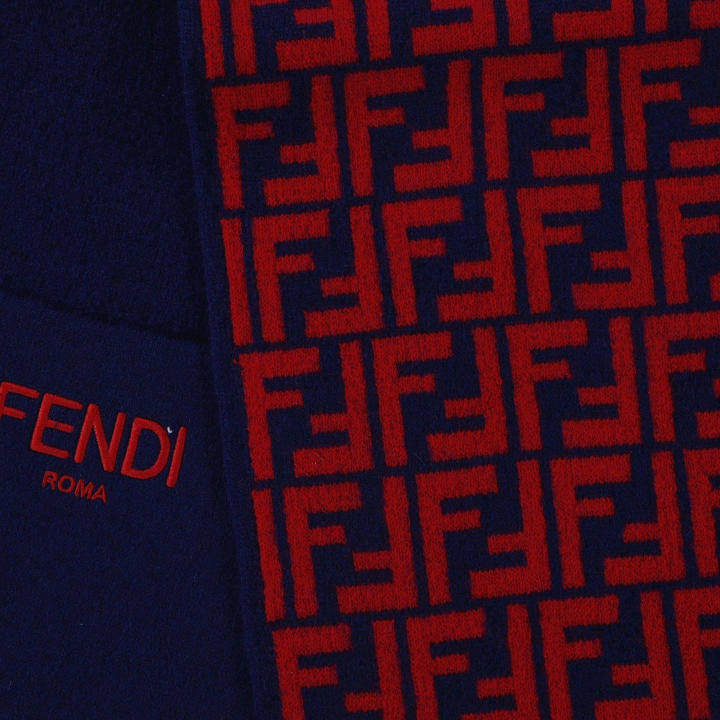 Fendi Kids Unisex Scarves  Navy