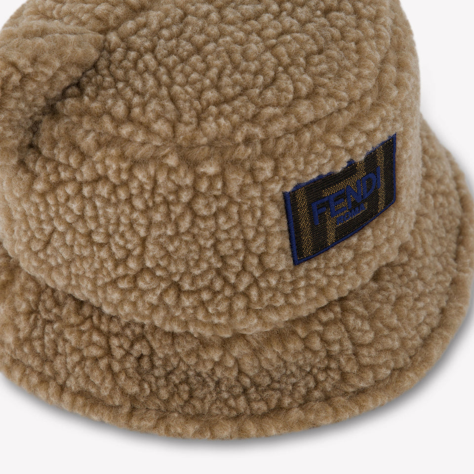 Fendi Kids Unisex Hat  Beige
