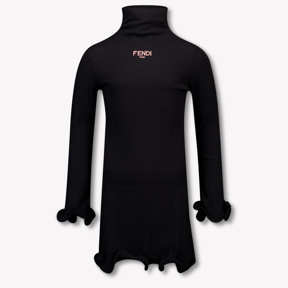 Fendi Kinder Meisjes Jurk In Zwart