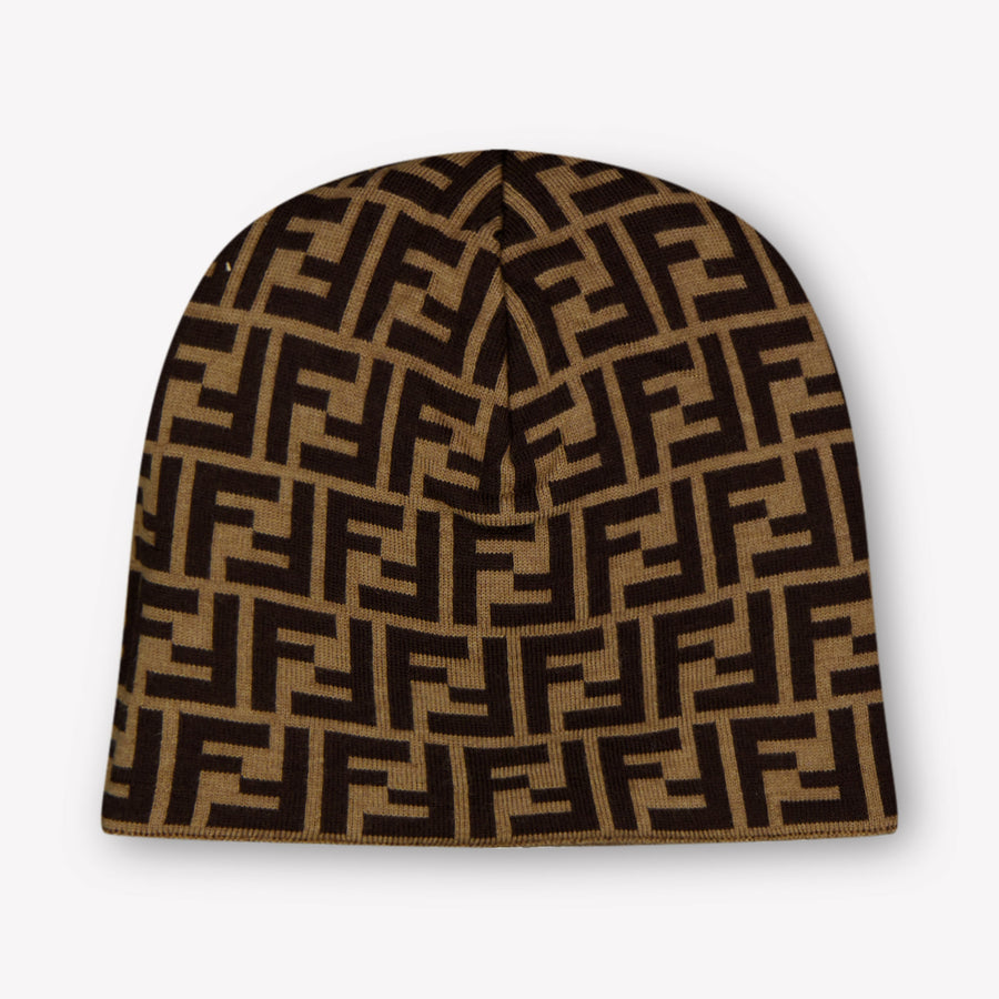 Fendi Kinder Unisex Muts In Camel