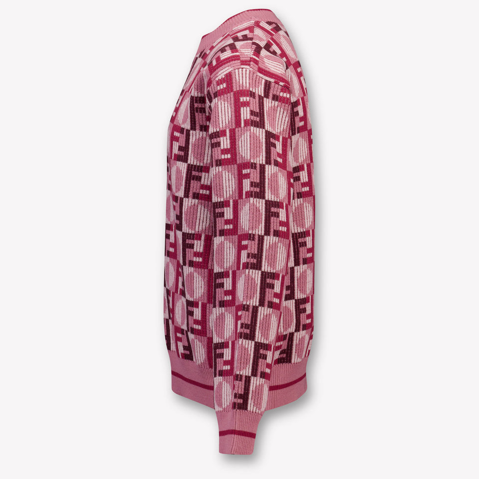 Fendi Kids Girls Sweater Pink