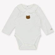 Donsje Amsterdam Bear Baby Unisex Rompertje In Off White