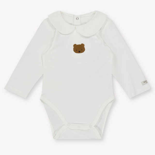 Donsje Amsterdam Bear Baby Unisex Romper  Offwhite