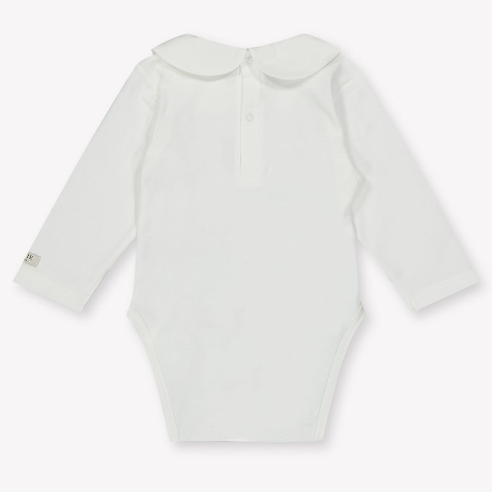 Donsje Amsterdam Bear Baby Unisex Rompertje In Off White