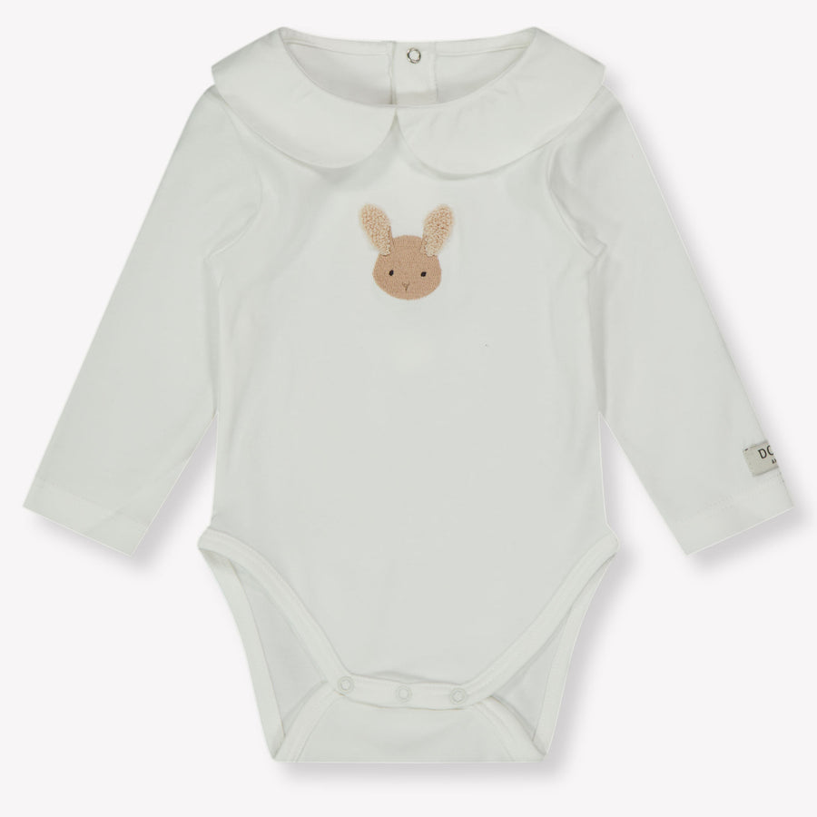 Donsje Amsterdam Fluffy Bunny Baby Girls Bodper  Offwhite