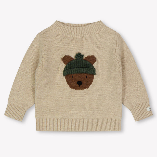 Donsje Amsterdam Bear Baby Boys Sweater  Light Beige