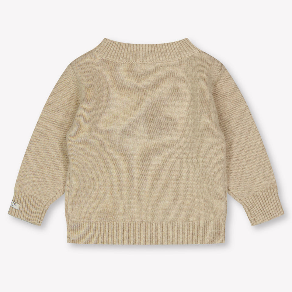 Donsje Amsterdam Bear Baby Boys Sweater  Light Beige
