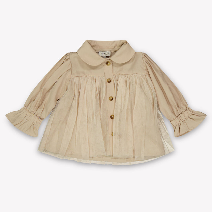 Donsje Amsterdam Venne Baby Girls Blouse  Light Beige