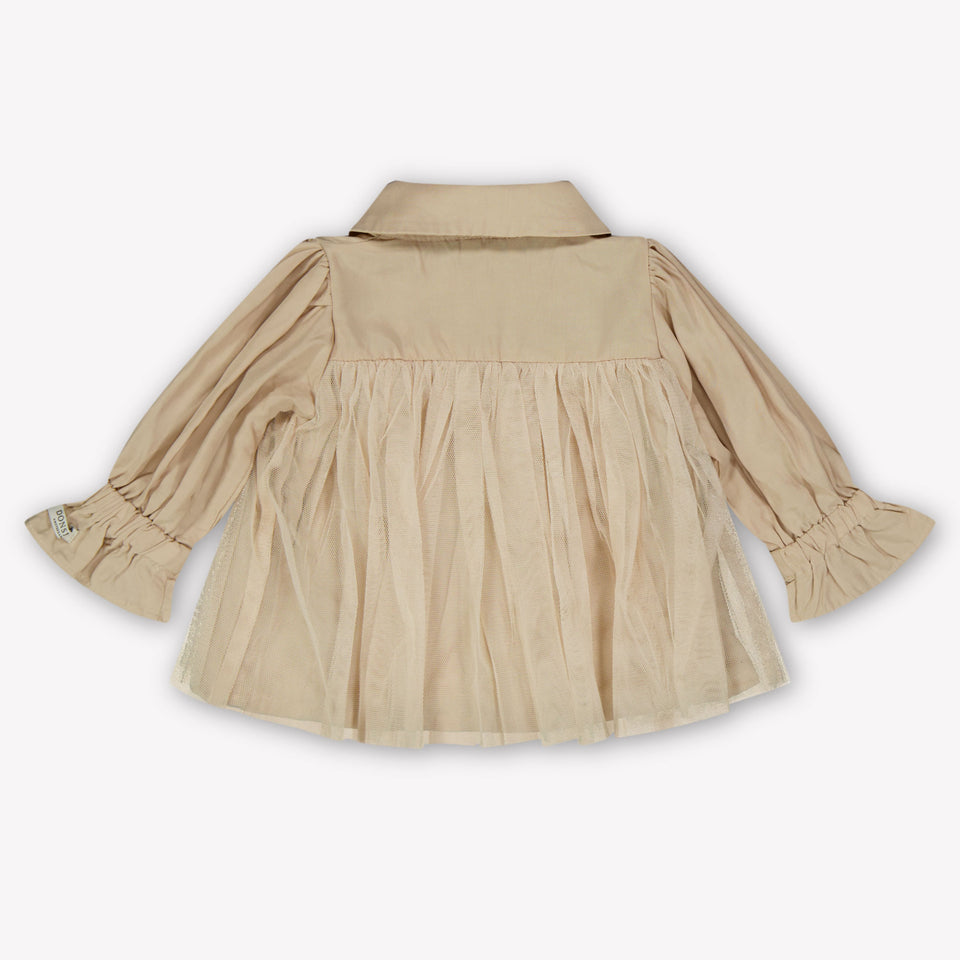 Donsje Amsterdam Venne Baby Girls Blouse  Light Beige