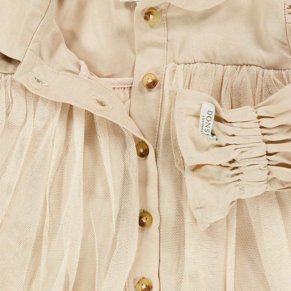 Donsje Amsterdam Venne Baby Girls Blouse  Light Beige