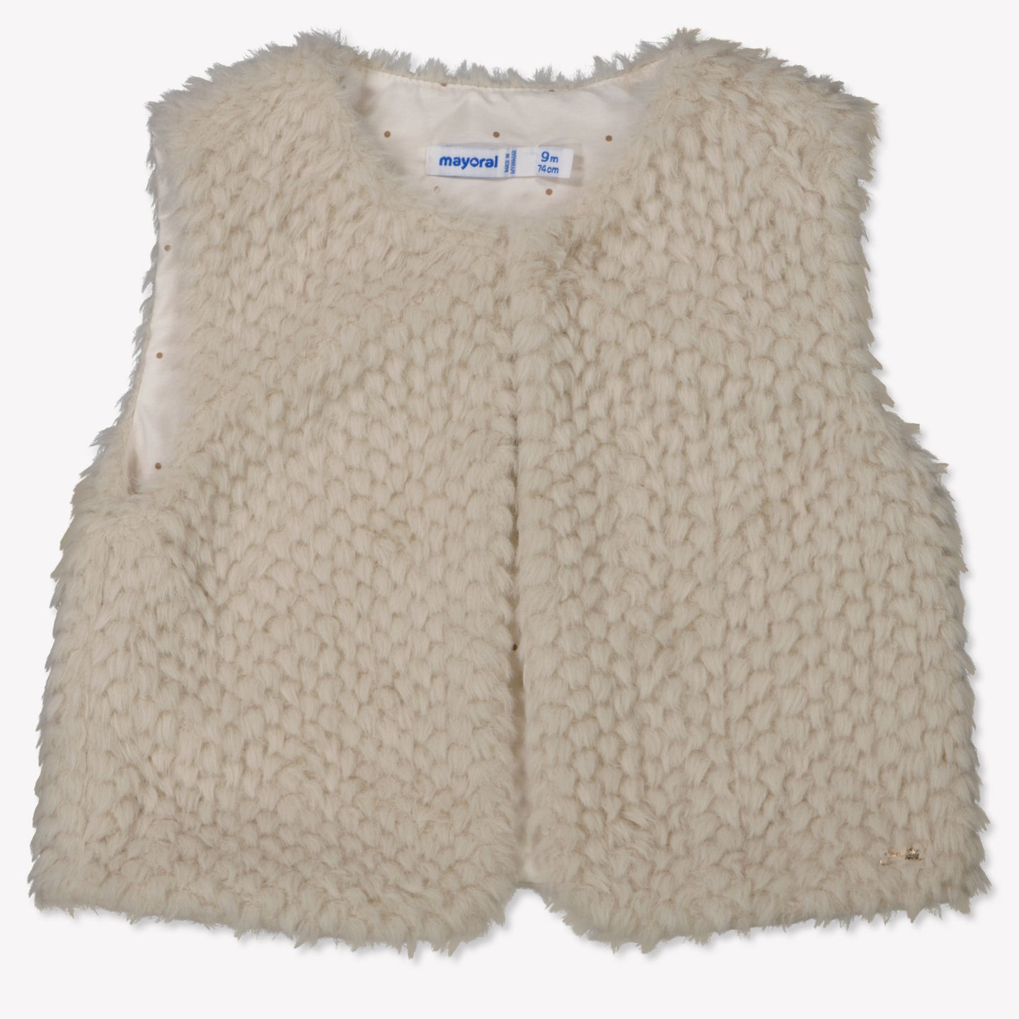 Mayoral Baby Girls Body Warmer  Light Beige