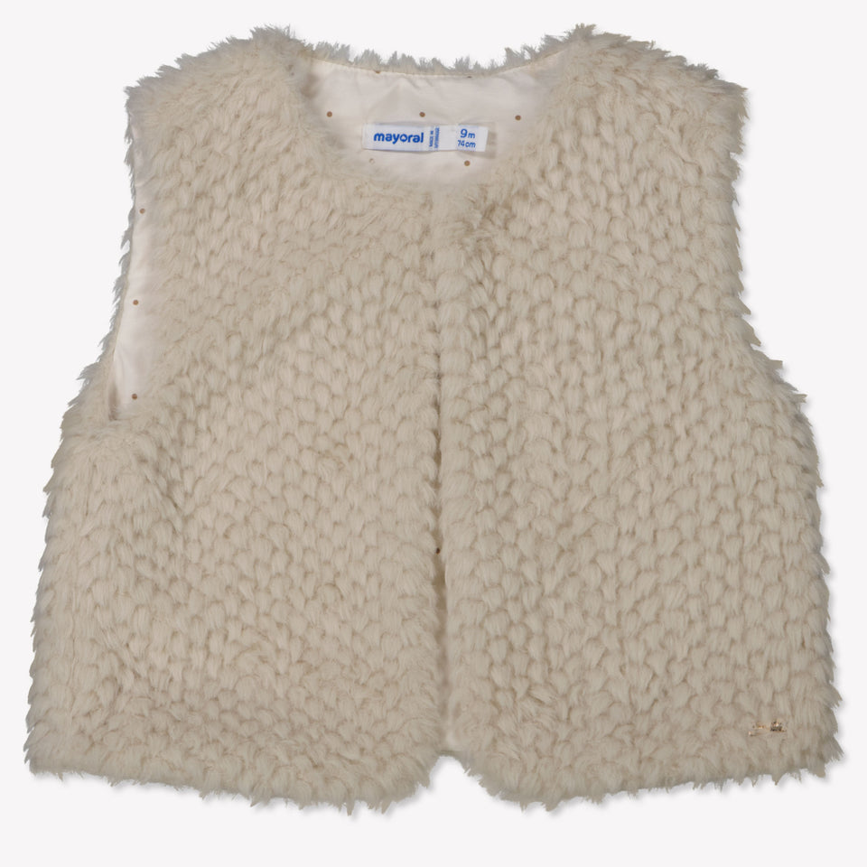 Mayoral Baby Meisjes Bodywarmer In Licht Beige