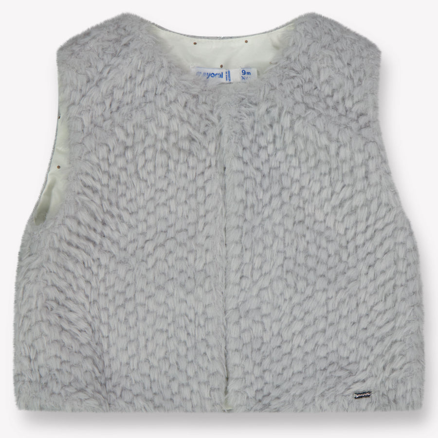 Mayoral Baby Girls Body Warmer  Light Gray