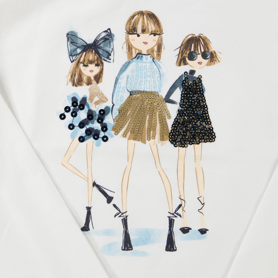 Mayoral Kinder Meisjes T-Shirt In Off White