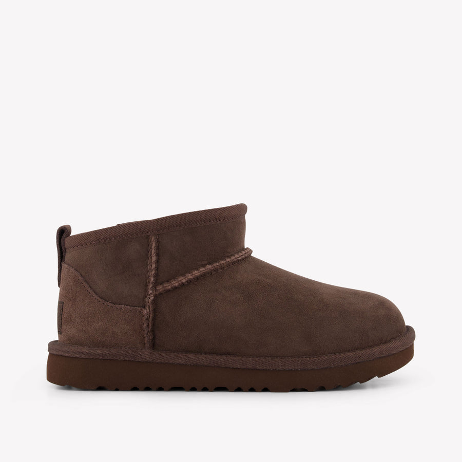UGG Ultra Mini Kids Unisex Boots In Dark Brown