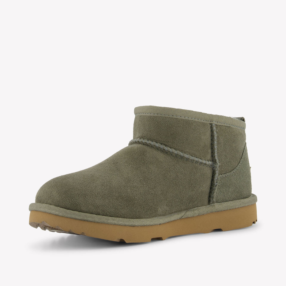 UGG Ultra mini Unisex Boots In Olive Green