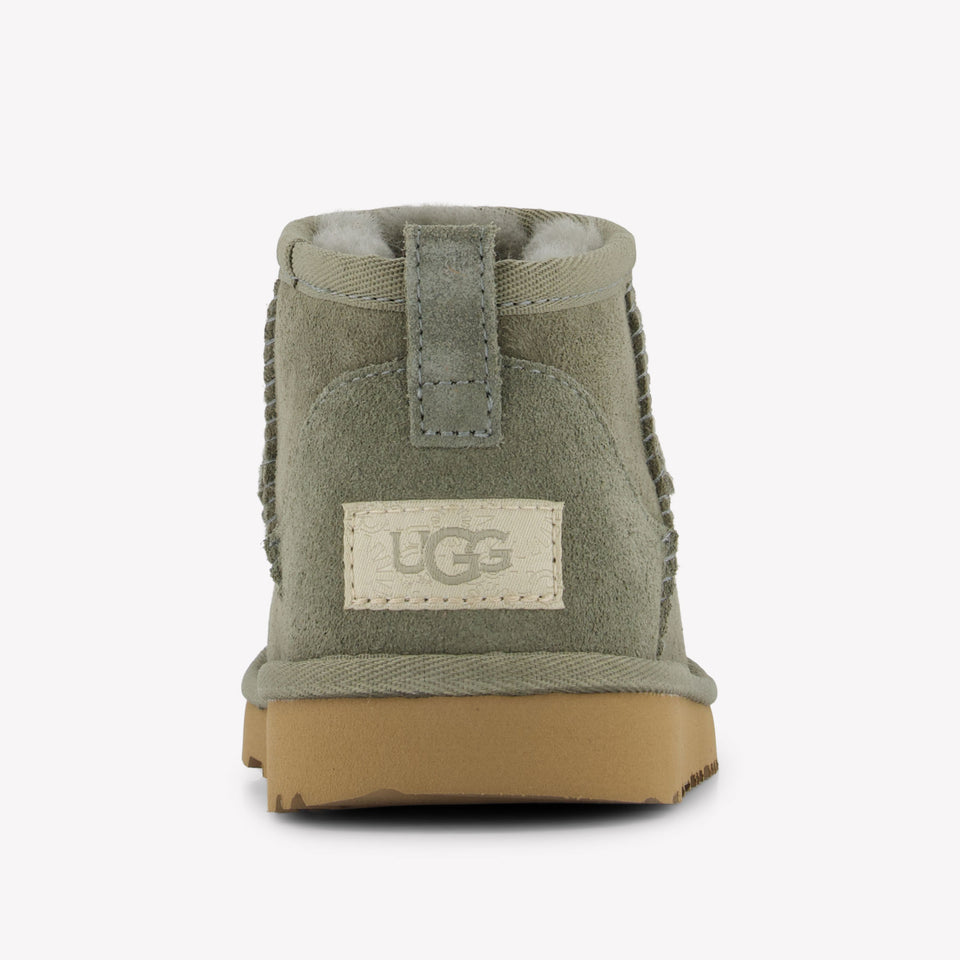 UGG Ultra mini Unisex Boots In Olive Green