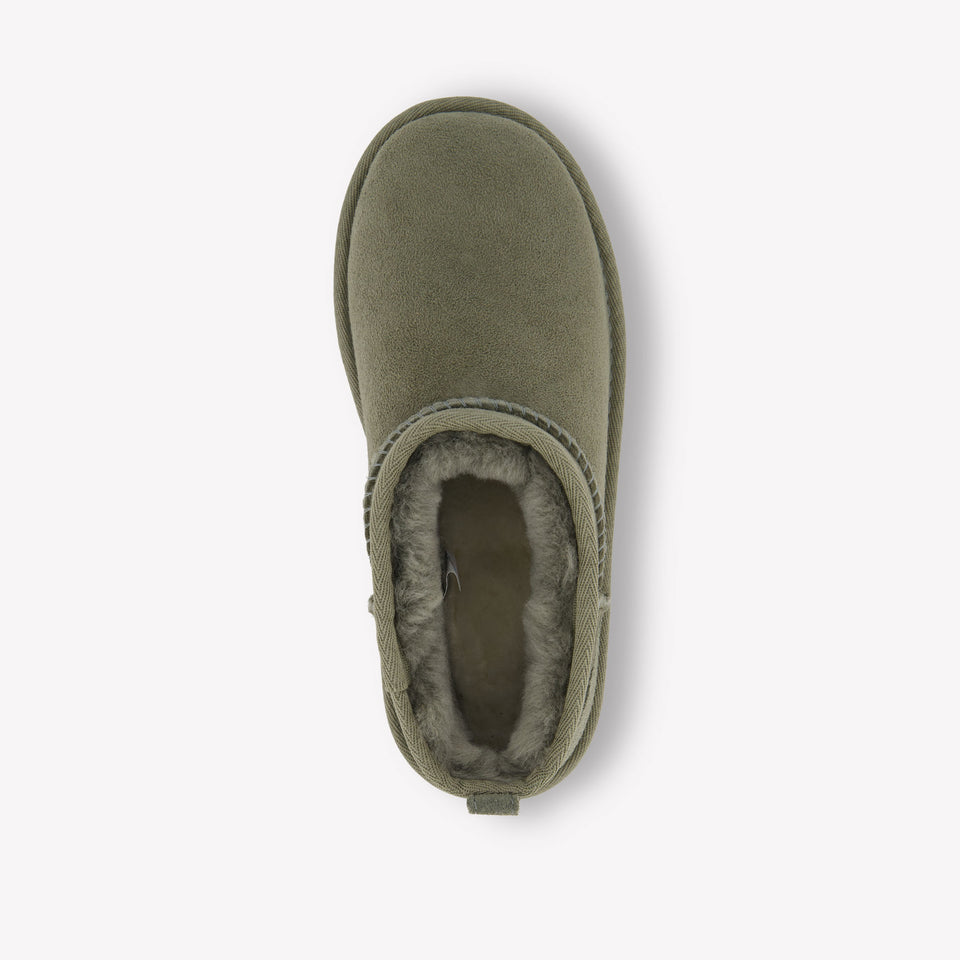 UGG Ultra mini Unisex Boots In Olive Green