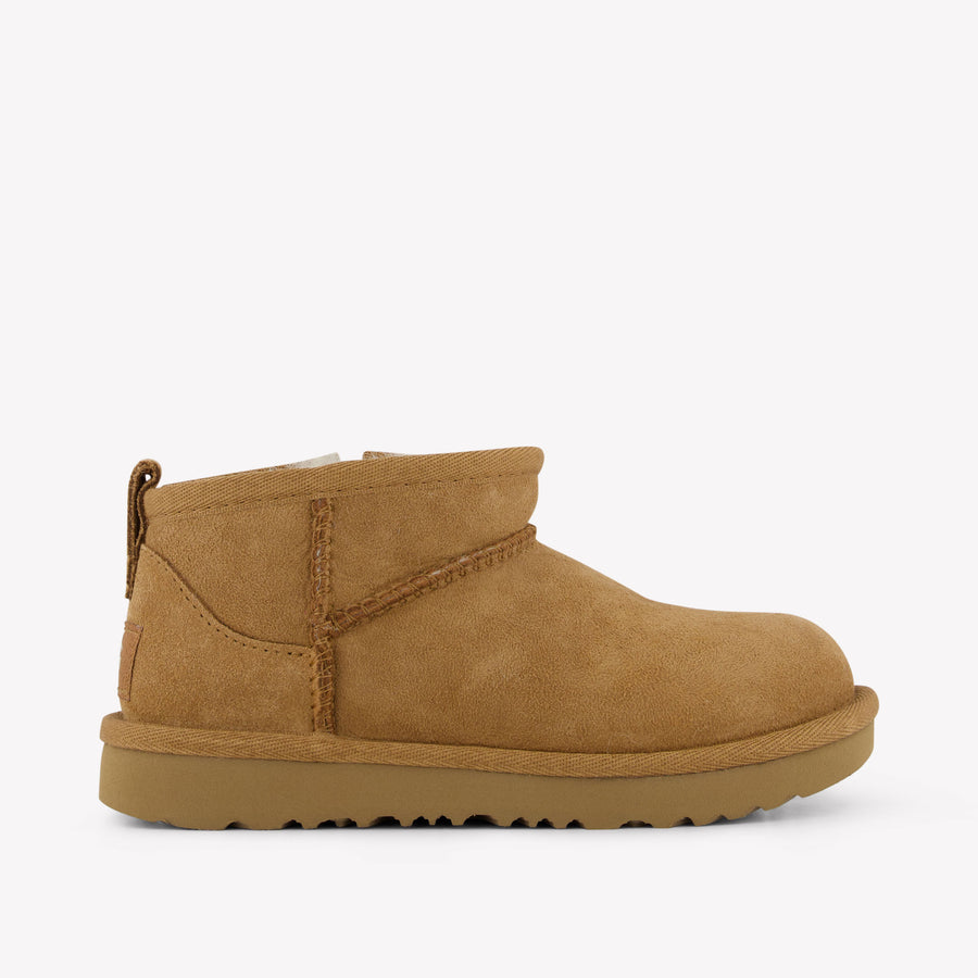 UGG Ultra Mini Zipper Unisex Kids Boots in Camel