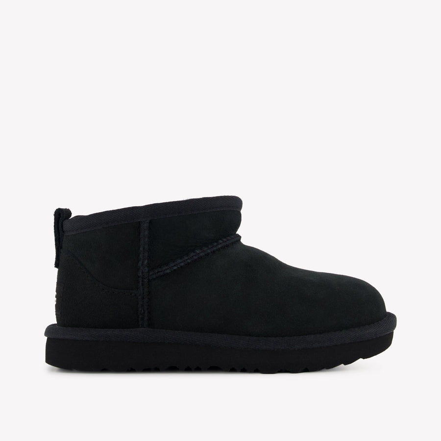 UGG Ultra Mini Zipper Unisex Kids Boots in Black