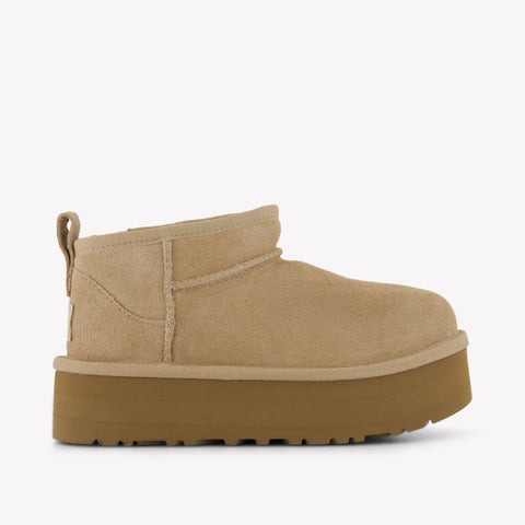 UGG Ultra Mini Platform Girls Boots In Sand