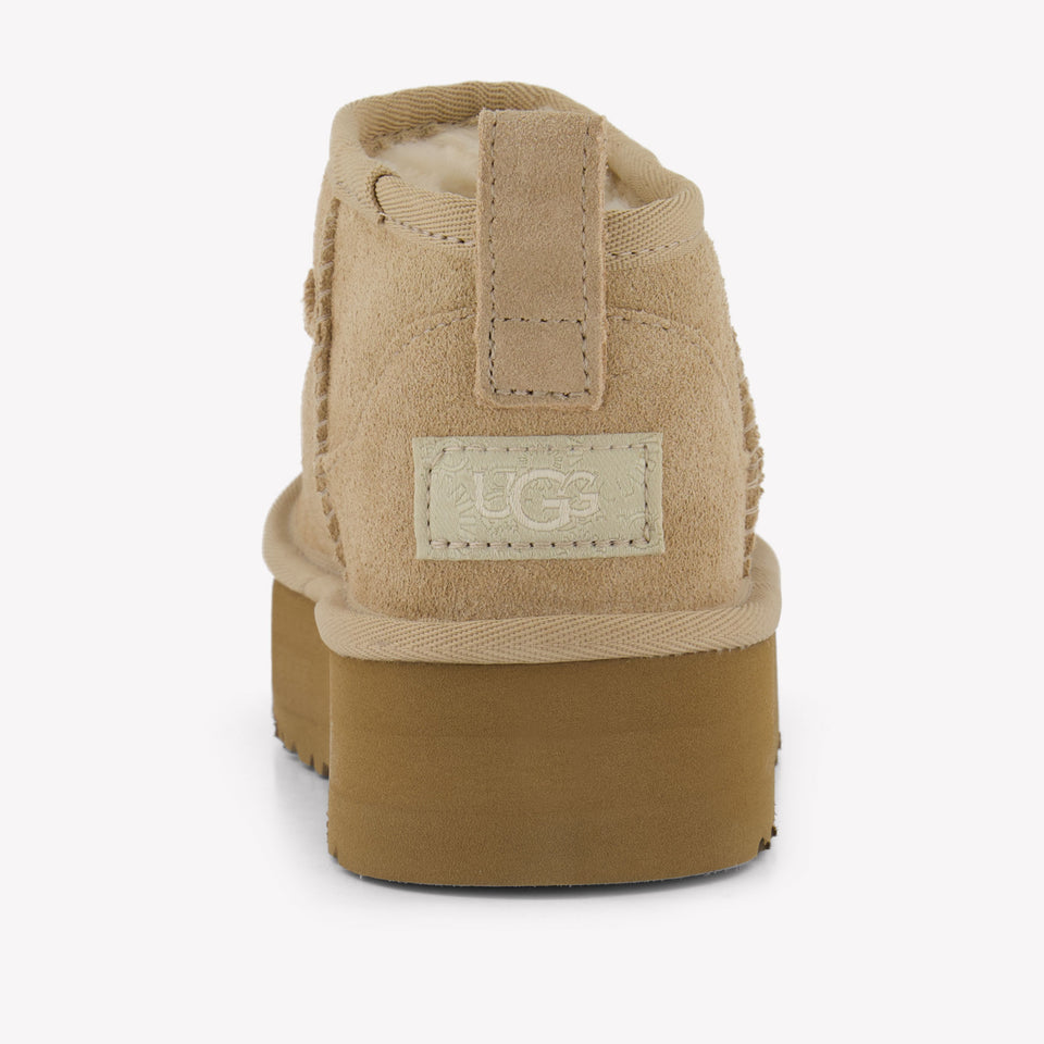 UGG Ultra Mini Platform Girls Boots In Sand