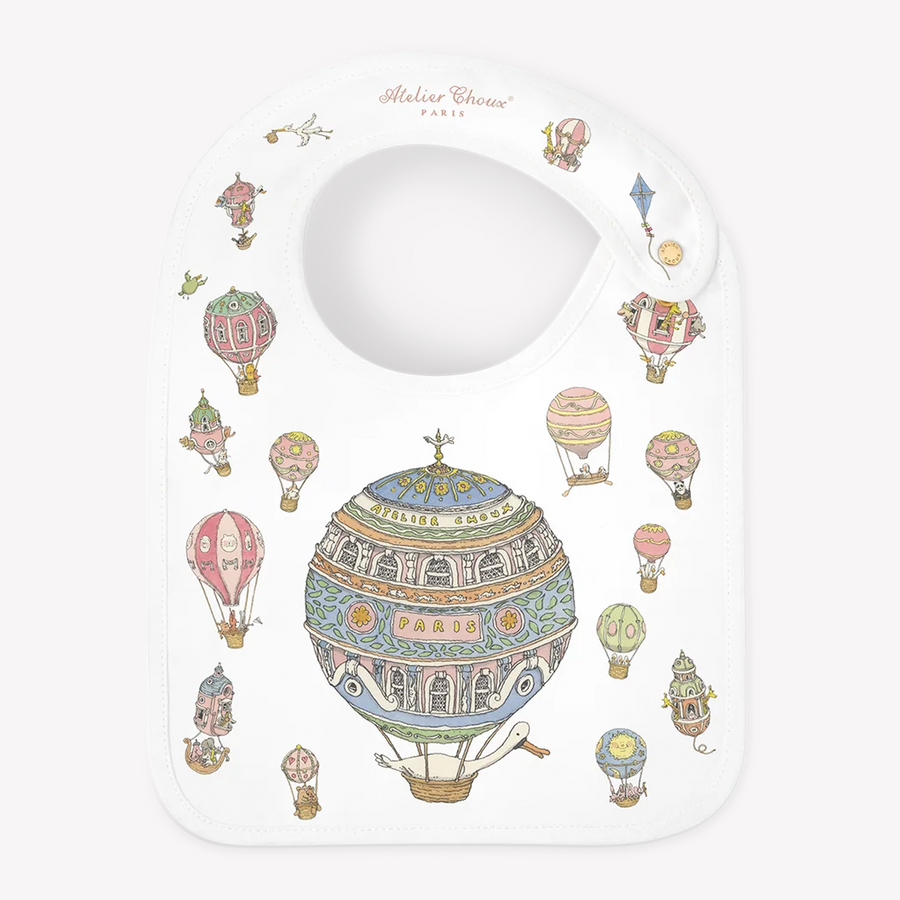 Atelier Choux Baby Bib Balloon in White